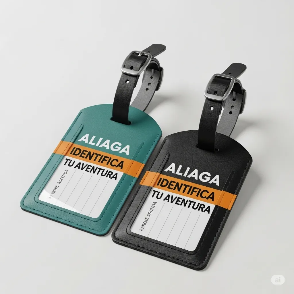 Etiquetas de Equipaje de Diseño "Aliaga Identifica Tu Aventura" (Pack 2 unidades)